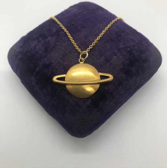 Vintage Saturn Brass Pendant (no chain) - Picture 1 of 4